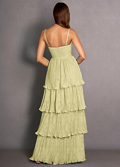 Jessamine Lemon Sorbet Lace Ruffled A-line Prom Dress image2