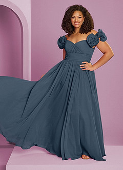 Barbie ♥ Azazie Bridesmaid Dresses Neptune A-Line Off the Shoulder Chiffon Convertible Dress image16
