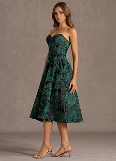 Vestido Esmeralda Negra Midi Aurora image6