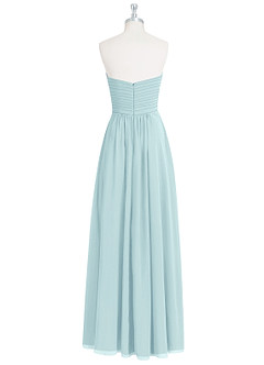 Azazie Yazmin Bridesmaid Dresses Sea Glass A-Line Sweetheart Neckline Chiffon Convertible Dress image9