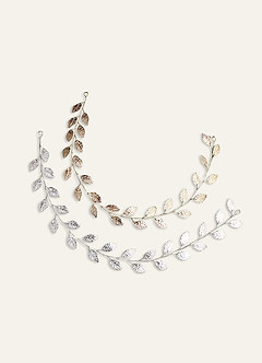 front Gilded Laurel Leaves Headpiece