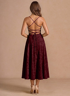 Irelia Wine Midi Dress image2