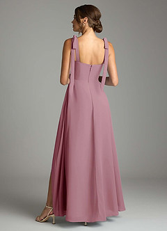Azazie Debra Bridesmaid Dresses Vintage Mauve A-Line with Pockets Chiffon Convertible Dress image10