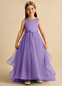 Azazie Lior Robe Demoiselle D'honneur Fillette Robe Princesse en Tulle Plissée Tahiti image2