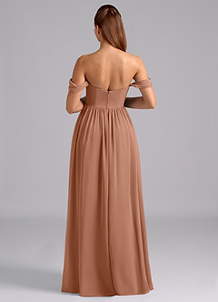 Azazie Saige Abiti da damigella d'onore premaman Abito A-Line Plissettato Chiffon Floor-Length image2
