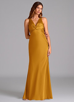 Azazie Hati Brudtärnklänningar Klä av Sjöjungfru i Stretch Satin Knäck image3