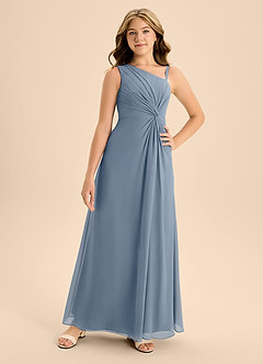 Azazie Brooke Junior Twilight A-Line Side Slit Chiffon Dress image4