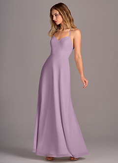 Azazie Mei Brautjungfernkleider A-Linie Chiffon Kleid Blauregen image4