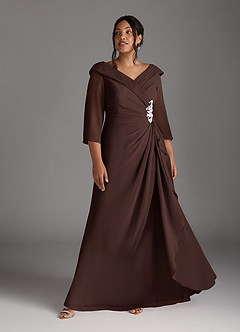 Azazie Jaycee Abiti per la Madre della Sposa Abito A-Line in Chiffon Ganache image9