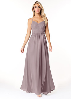 Azazie Lisbon Bridesmaid Dresses Dusk A-Line Sweetheart Neckline Chiffon Dress image5