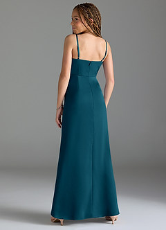 Azazie Maci Junior Klä av Sjöjungfru i Stretch Satin Plisserad image5