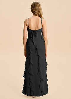 Azazie Phoebe Junior Klä av Tubklänning i Chiffong Rynkad image2