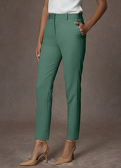 front Whitney Eucalipto Pantaloni eleganti elasticizzati strutturati a lunghezza intera