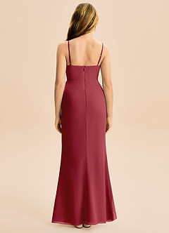 Azazie Buzzy Junior Robe Fourreau en Mousseline de soie Plissée Grenade image5