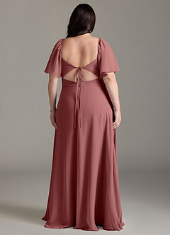 Azazie Chloe Bridesmaid Dresses Amethyst A-Line Sweetheart Neckline Chiffon Dress image8
