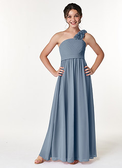 Azazie Flower Junior Twilight A-Line Pleated Chiffon Dress image1