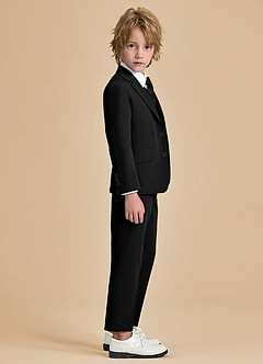 front Oliver Boys Black 5-Piece Suit