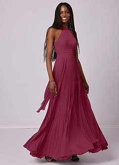 Barbie ♥ Azazie Bridesmaid Dresses Mulberry A-Line Pleated Chiffon Dress image5
