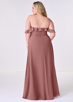 Barbie ♥ Azazie Final Sale Desert Rose A-Line Off the Shoulder Chiffon Convertible Dress image8