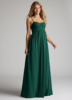 Azazie Llana Abiti da damigella d'onore premaman Abito A-Line Chiffon Floor-Length image1