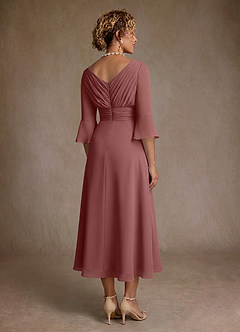 Azazie Aerynne Mother of the Bride Dresses Desert Rose A-Line Pleated Chiffon Dress image2