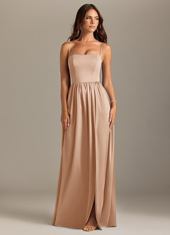 Azazie Calianna Bridesmaid Dresses English Rose A-Line Off the Shoulder Stretch Satin Convertible Dress image8