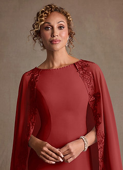 Azazie Artemisia Suknie dla Matki Panny Młodej Osłona Koronka Szyfon Długość podłogi Sukienka image7