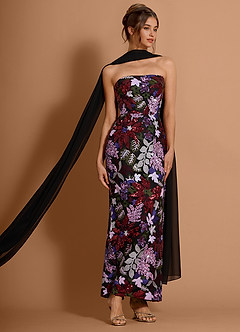 Galira Red And Pink Floral Maxi Dress image1