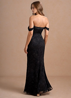 Mariah Black Off Shoulder Maxi Dress image2