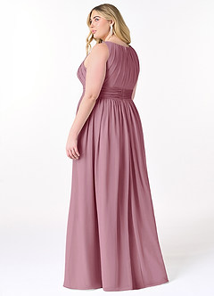 Azazie Harper Bridesmaid Dresses Vintage Mauve A-Line Pleated Chiffon Dress image7