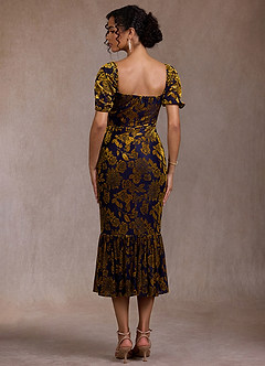 Ashanti Bronzed Navy Midi Dress image2