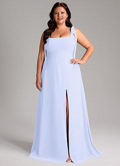Azazie Debra Bridesmaid Dresses Lavender A-Line with Pockets Chiffon Convertible Dress image8