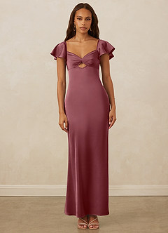 Christian Siriano Bridal for Azazie 1005 Bridesmaid Dresses Desert Rose Sheath Sweetheart Neckline Stretch Satin Dress image1