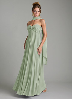 Azazie Tempest Abiti da Damigella Abito Convertibile Impero in Chiffon Corsetto Verde Salvia image6