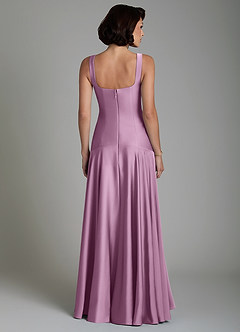 Azazie Reina Bridesmaid Dresses Wisteria A-Line Pleated Stretch Satin Dress image2