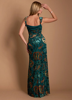 Maxi jurk Effy Teal Multi image7