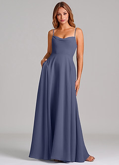 Azazie Elle Bridesmaid Dresses Stormy A-Line Pleated Chiffon Dress image1