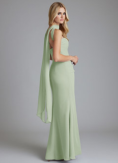 Azazie Solstice Final Sale Dusty Sage Mermaid Strapless Chiffon Convertible Dress image15