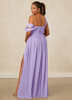 Christian Siriano Bridal for Azazie 1014 Bridesmaid Dresses Lilac A-Line Off the Shoulder Chiffon Dress image11