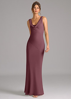 Azazie Rylina Bridesmaid Dresses Sangria Mermaid Pleated Chiffon Dress image3