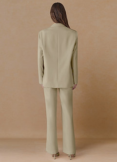 front Marina Donc Pantalon droit en tissu raffiné