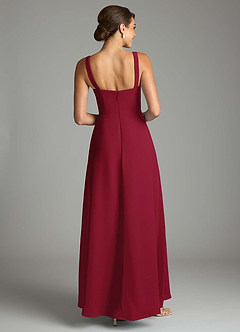 Azazie Debra Bridesmaid Dresses Burgundy A-Line with Pockets Chiffon Convertible Dress image6