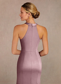 Azazie Tyra Mère de la mariée Robes Robe Sirène en Satin extensible Dentelle Rose Poussiéreuse image5