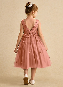 Azazie Lana Flower Girl Dresses MAI TAI A-Line Sleeveless Matte Satin Dress image2