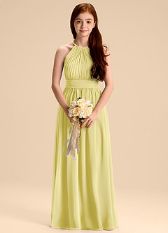 Azazie Malone Junior Klänning av A-Line i Chiffong Plisserad image3