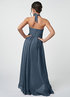 Azazie Hermione Junior Neptune A-Line Chiffon Dress image3