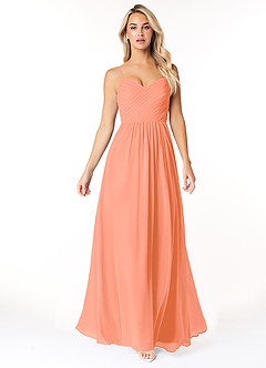Azazie Lisbon Final Sale Sunset A-Line Sweetheart Neckline Chiffon Dress image5
