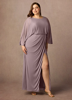 Azazie Ysabella Abiti per la Madre della Sposa Abito Sirena in Maglia Plissettato Dusk image9