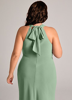 Azazie Doretta Bridesmaid Dresses Matcha Mermaid Pleated Chiffon Dress image7