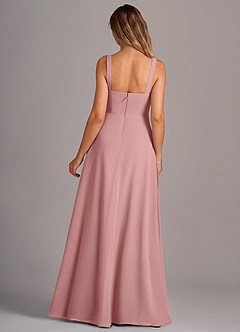 Azazie Debra Bridesmaid Dresses Dusty Rose A-Line with Pockets Chiffon Convertible Dress image6
